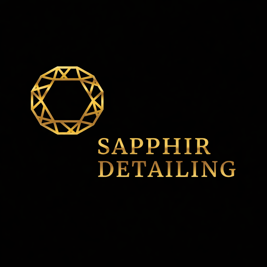 Zlatý diamant a logo SAPPHIR DETAILING